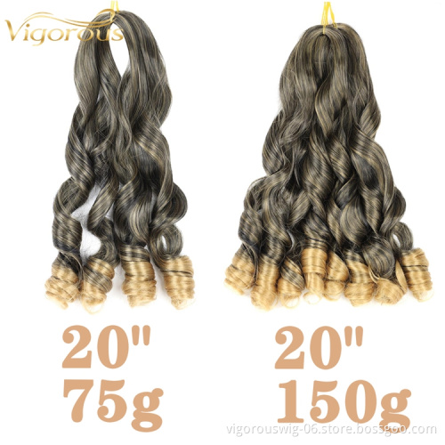 Vigorous loose wave wigs synthetic braiding hair color hair packaging custom logo wholesale tape handmade hair braid extensions